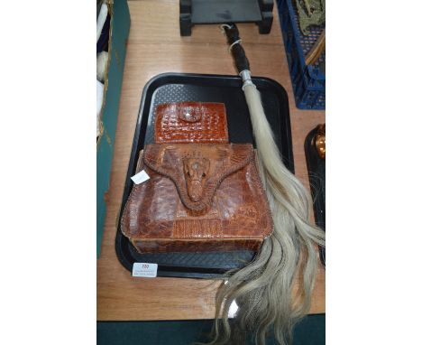 Handbags, Purse, and a  Ethnic Carved Whip 