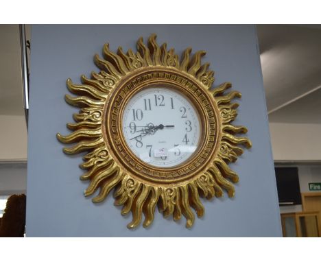 Gilt Sunburst Clock 
