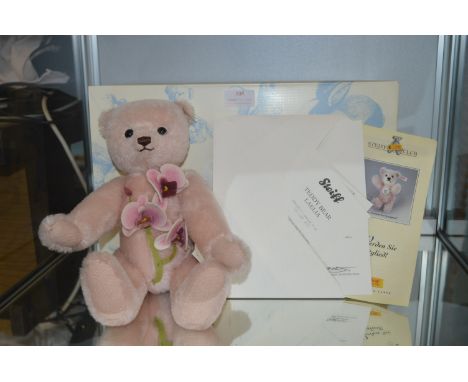 Steiff "Laelia" Floral Teddy Bear 31cm with Certification and Packaging 