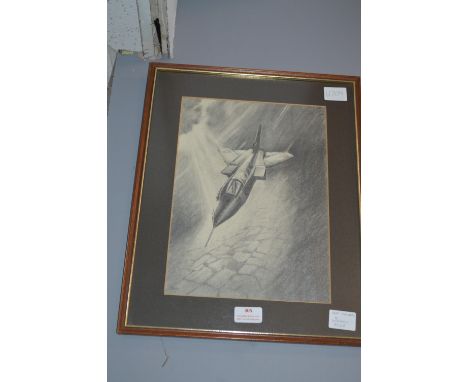 Original Pencil Sketch of RAF Tornado by C. Bowes 