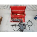 Bosch Electric Hammer Drill w/ Tool Bag, Metal Toolbox, & Bosch Bulldog Xtreme Hammer Drill