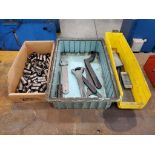 Box Of Spring Collets, Spanner Wrenches, Carbide Inserts, Reamer Bit