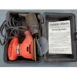 Black & Decker 5" Palm Grip Random Orbital Sander, Model RO100, In Hard Case