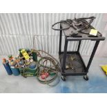 Victor Portable Oxy/Acetylene Welding/Cutting Outfit, Torch Head w/ Hose & Gauges, Cart w/ Wire Gun