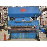 Chicago 150-Ton Press Brake, Model 810R, S/N L-20677, Knockout Die w/ Chain Cleanout Conveyor, Motor