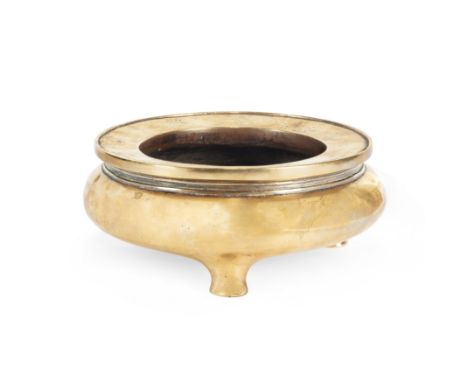 A Chinese bronze tripod incense burner, liQing dynasty, 18th centuryOf compressed form, with tripod incense burner, Shiting Y