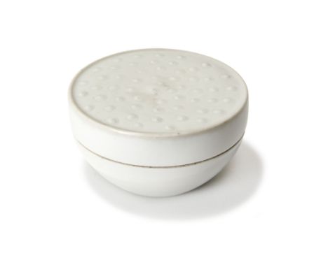 A Chinese imitation-Qingbai 'lotus' box and coverQing dynasty, 18th centuryThinly potted and standing on a recessed base, cov