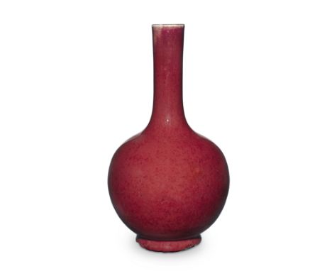 A Chinese flambé-glazed bottle vaseQing dynasty, 18th/19th centuryThe globular lower body rising to a slender tubular neck, c