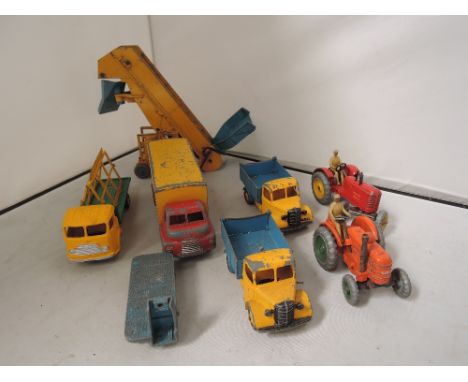 Eight Dinky die-casts, including Heinz 57 van, Simca Cargo, Field Marshall tractor etc