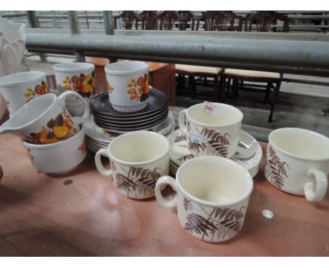 A selection of vintage coffee cups and saucers