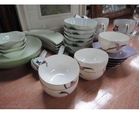 A selection of oriental style tea bowls and saucers