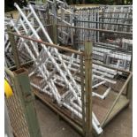 5x 2 Rung scaffold frames - 2x Scaffold gates - L 1800 x W 100 x H 670 - L 2700 x W 80 x H 550mm