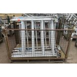 7x 4 Rung scaffold frames with wheels - L 1400 x W 100 x H 1820mm