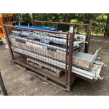 Scaffolding platform boards - some with toe boards - 13 pieces