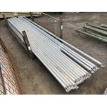 Aluminium scaffolding poles with couplings - L 4500 x W 50 x H 50mm