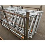 6x Aluminium 4-5 Rung scaffold sections with coupling
