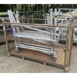10x Aluminium 3 Rung scaffold frame with wheels - L 1390 x W 100 x H 1480mm