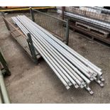 Aluminium scaffolding poles with couplings - L 4550 x W 300 x H 50mm - 11 pieces