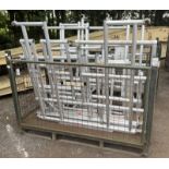 15x Aluminium scaffold tower sections with coupling - various shapes - L 1010 x W 100 x H 1180 cm