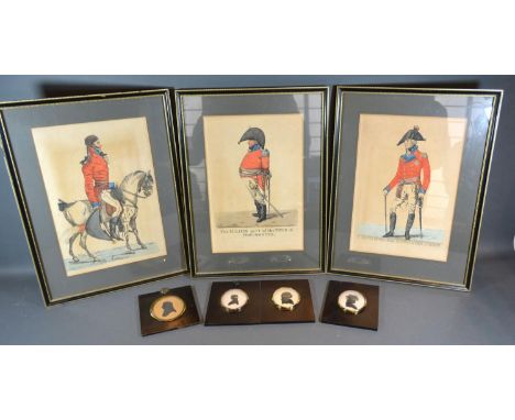 An Early 19th Century Print 'The Major Part of the Town of Portsmouth' together with two other similar and a group of four po