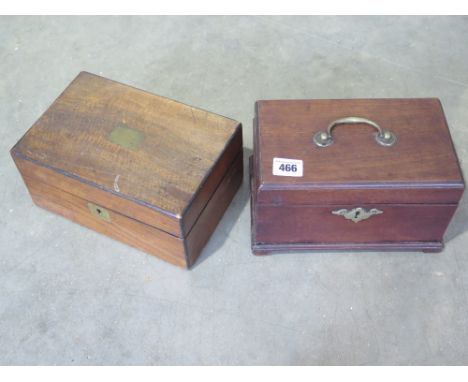 A 19th century caddy and a trinket box