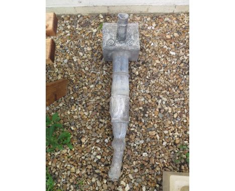 A vintage lead rain water hopper and down pipe 