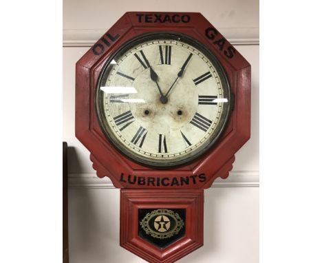 A 19th century and later painted eight day wall clock