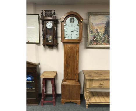 A 19th century oak 30 hour longcase clock, height 210cm