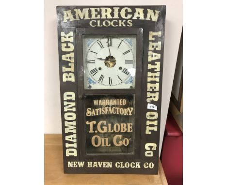 A 19th century and later American wall clock