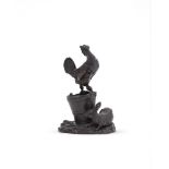JULES MOIGNIEZ (FRENCH, 1835-1894), A BRONZE MODEL GROUP OF THE RABBIT AND THE COCKEREL