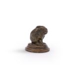 CHARLES GREMION (FRENCH, 19TH/20TH CENTURY), A BRONZE MODEL OF A RABBIT GROOMING