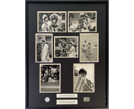 A set of seven original photographs (each 4x6") by Leslie Bryce depicting The Beatles relaxing around a pool and also in a sp