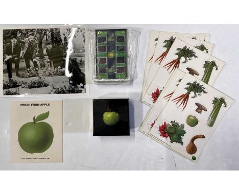 The Beatles - Apple related memorabilia: Lon &amp; Derrek Van Eaton promo booklet, reproduction Apple printed 13.5 x 13.5" ma