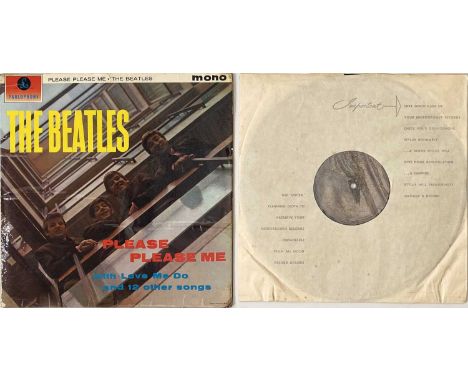 THE BEATLES - PLEASE PLEASE ME LP (2ND UK BLACK &amp; GOLD MONO COPY - PMC 1202). A collectable second UK 'black &amp; gold' 