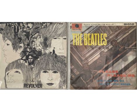 THE BEATLES - PLEASE PLEASE ME/REVOLVER LPs (EARLY UK COPIES). Well presented pack of 2 x early UK pressing LPs. Both release