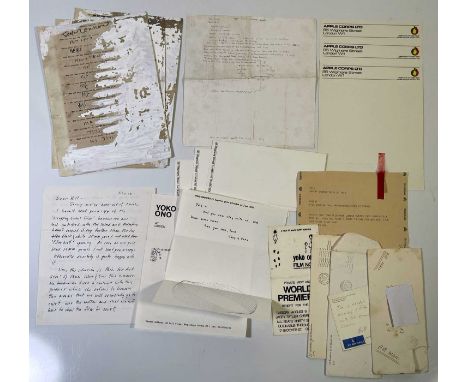 A fascinating collection of original correspondence between Yoko Ono, Tony Cox and our vendor's parents, who had worked with 