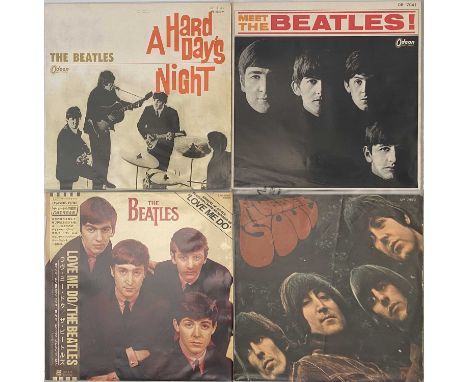 THE BEATLES - JAPANESE PRESSING LPs/12" (MAINLY RED VINYL). Cracking pack of 3 x LPs and 1 x 12" (4 releases in total). The L