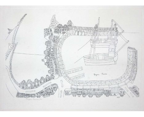 Bryan PEARCE (1929-2006) St Ives All Round, 1976 Screenprint, signed and dated '76, numbered 65/75, sheet size 48 x 64cm, 56 