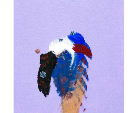 David Kim WHITTAKER (1964) Untitled, circa 2002  Mixed media/collage, 17.5 x 17.5cm, framed 34 x 34cmThe estate of Michael Be