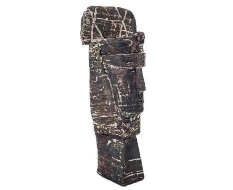 Ken SPOONER (1942) Chiefton  Ceramic with engobe decorationInitalled to the base40cm tall   This piece is in good condition, 