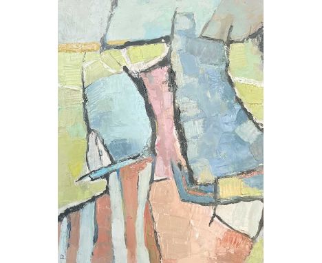 Leon DAVIES (1947) Tywarnhalye Engine House, near Porthtowan (2023) Oil on board, initialled, further signed, inscribed and d