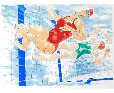 Roy WALKER (1936-2001) The Swimmers Lithograph in colour, numbered 8/150, inscribed in pencil and blindstamped, 64cm x 81cm