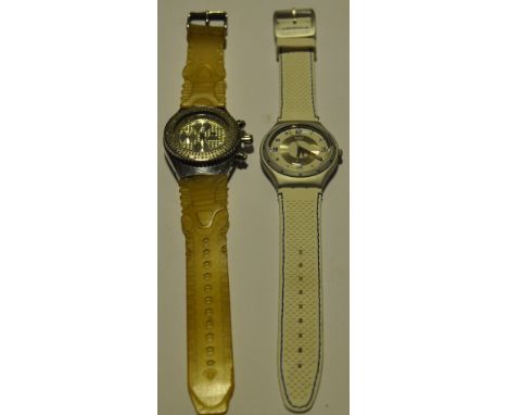 An Aquamaster gentleman's chronograph wristwatch together with a Swatch wristwatch