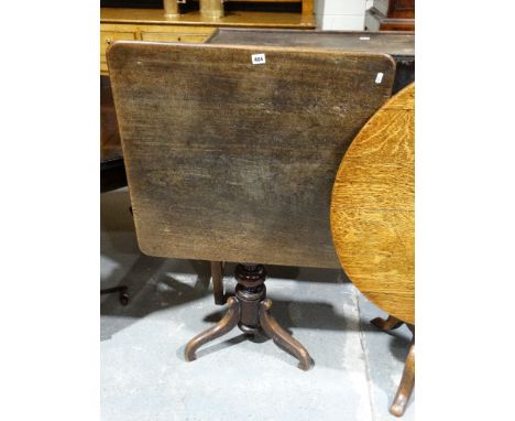 A 19th Century Mahogany Square Topped Tripod Table                              