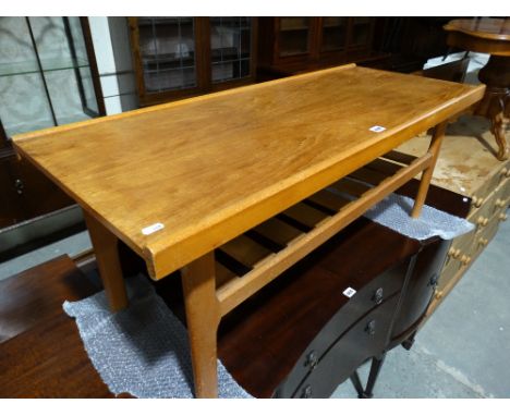 A 1970s Coffee Table With Magazine Shelf                                        