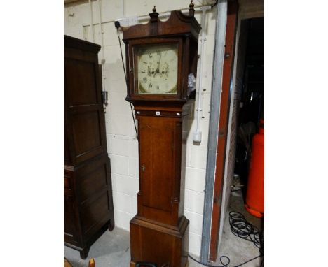 An Oak Encased Long Case Clock, With Square Dial & Eight Day Movement, Signed Toleman, Caernarfon                            