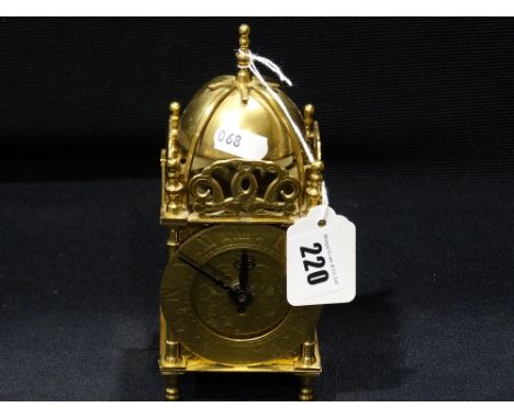 A Reproduction Brass Lantern Style Clock                                        