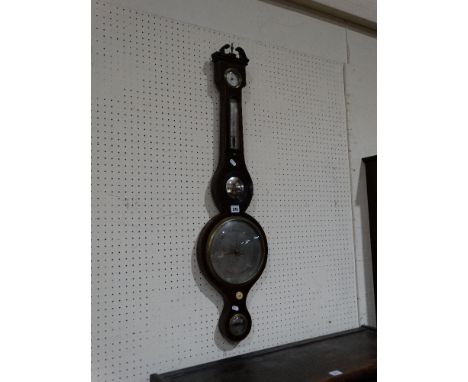 A 19th Century Mahogany Encased Wall Barometer                                  