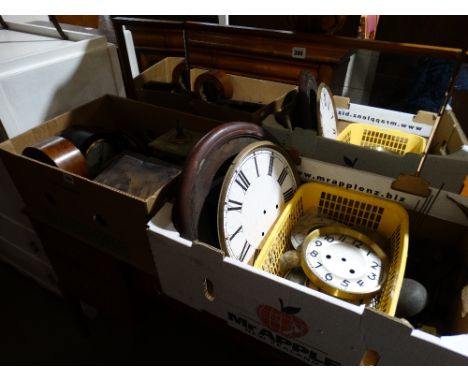 Two Boxes Containing Victorian & Other Clock Spares                             