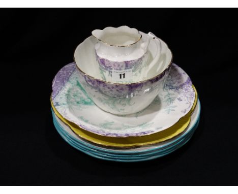 A Selection Of Mixed Circular Plates, To Include Wileman                        